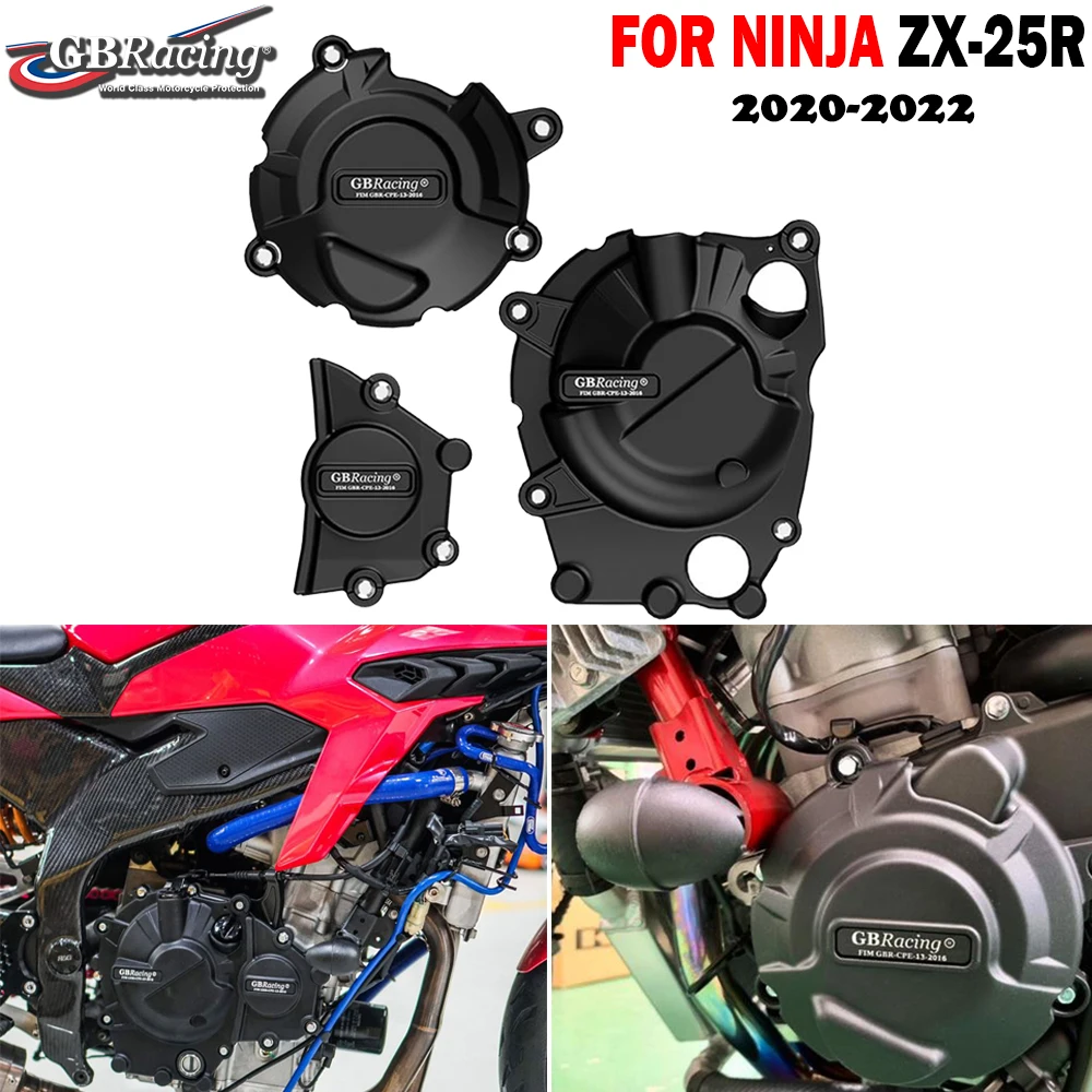 

For Kawasaki Ninja ZX-25R ZX25R 2020-2023 ZX-4R ZX-4RR 2023 Motorcycle Engine Cover Protection