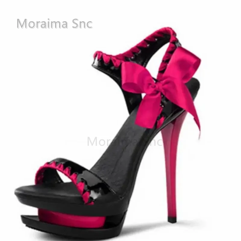 Сандалии на шпильке с открытым носком женские атласные туфли высоком каблуке