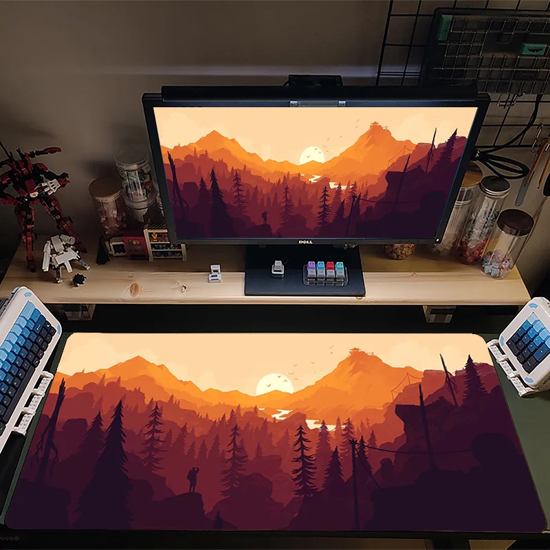 

90x40cm Mousepad for Deep forest firewatch Laptop Gamer Mousepad Gaming Mouse Pad Large Locking Edge Keyboard 400x900 Deak Mat