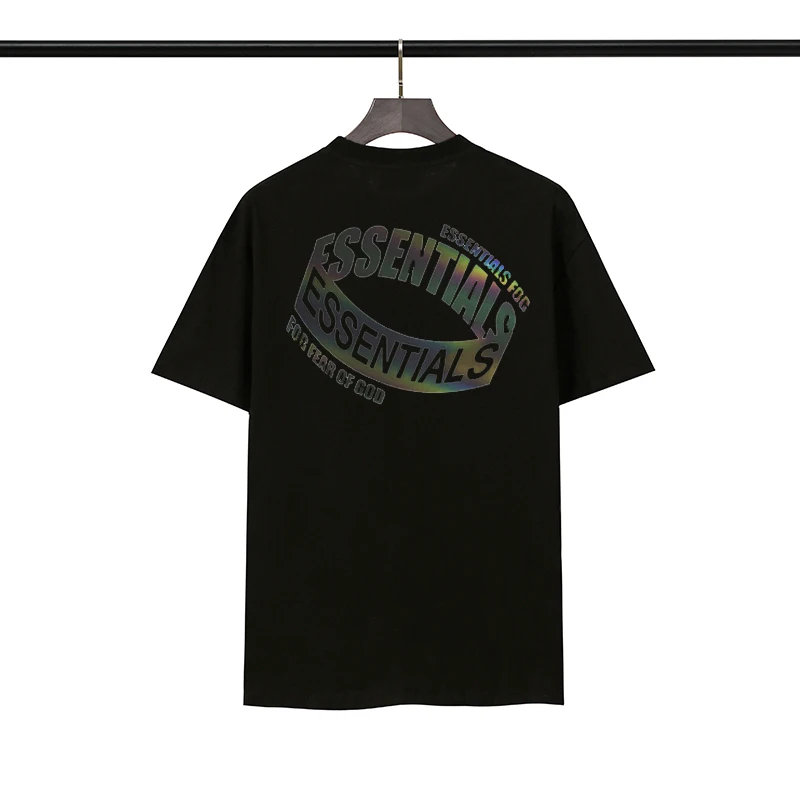 

ESSENTIALS Men's Letter Printed Round Neck Short Sleeve All-match T-shirt