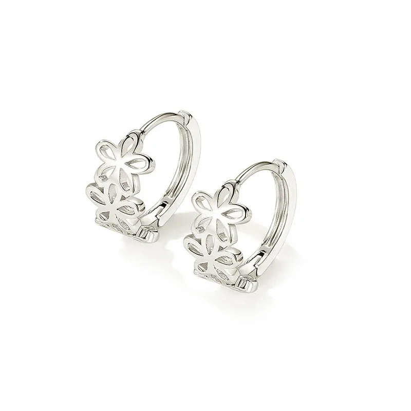 

925 Sterling Silver Round Earrings New Fashion Earring Fashion Premium Jewelry Women Christmas Gift Women Jewelry