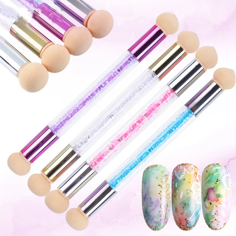 

Gradient Sponge Nail Brushes Set Nail Art Brushes Pen Acrylic Gel Glitter Powder Picking Dotting Tools Manicure Accessories New