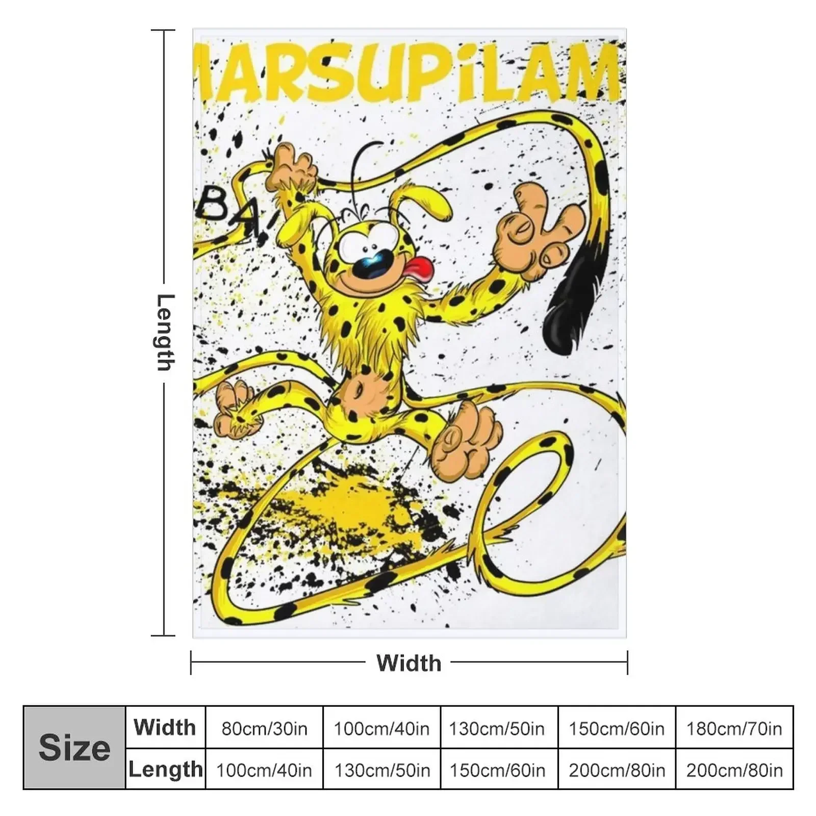 Фото Плед Marsupilami - Houba: Роскошное мягкое одеяло, праздничный подарок для семьи №2