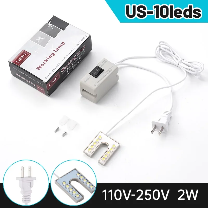 

Аккумуляторная гибкая рабочая лампа 10 LED для швейных машин