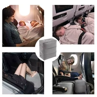 pvc inflatable travel pillow foot rest pillow kids airplane bed car bus adjustable height adult flight sleeping resting pillow