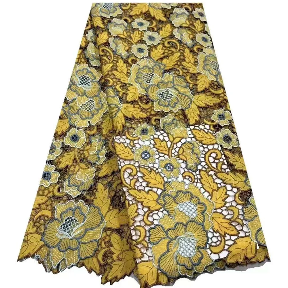 Новинка 2024 африканская роскошная кружевная ткань из гипюра нигерийская высокая