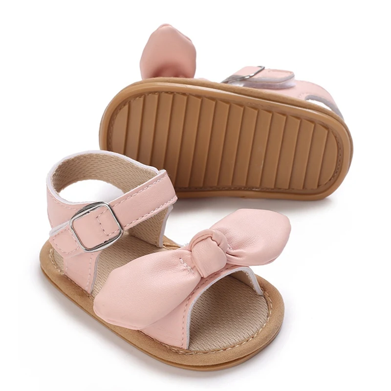 Детские туфли для первых ходунков с узлом-бабочкой девочек 0-18 месяцев дизайн на