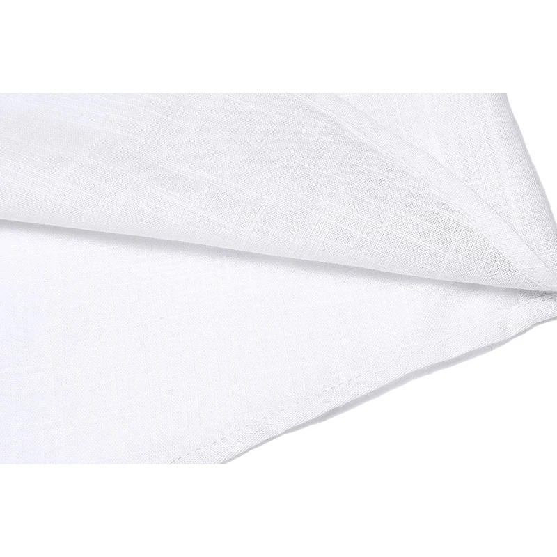 Футболка мужская из хлопка и льна повседневная однотонная тонкая водолазка с