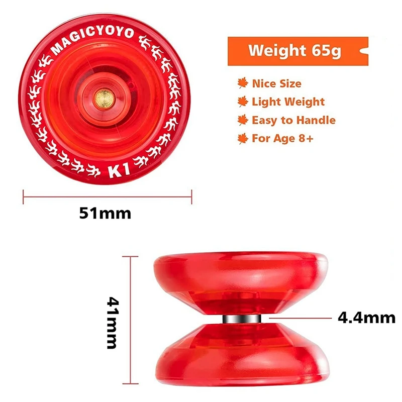 MAGICYOYO K1-Plus Профессиональное отзывное йо-йо для детей пластиковое с узким