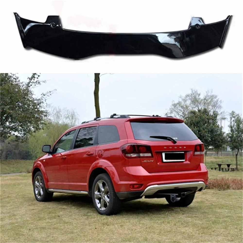 

Use For Dodge Jcuv Journey 2016-21 Spoiler ABS Plastic Carbon Fiber Look Hatchback Universall Roof Rear Wing Body Kit Accessorie