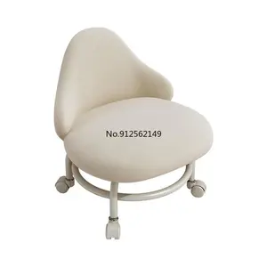 Household modern minimalist shoe changing stool backrest small chair artifact with wheel pulley small low stool furniture