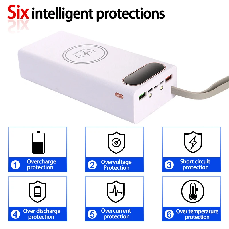 Съемный внешний аккумулятор 16x18650 супер быстрая зарядка для телефонов 22 5 Вт -