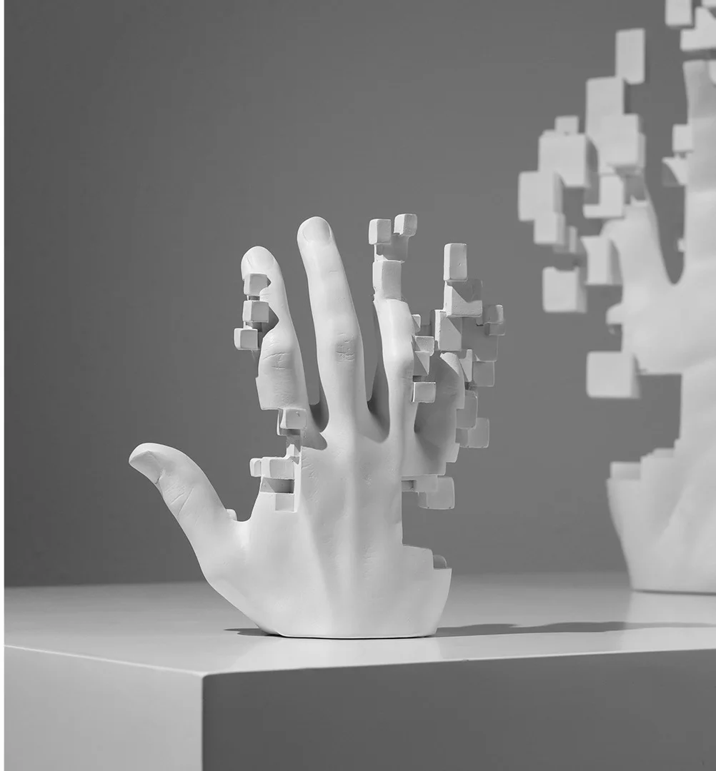 Abstract Artistic Body Statue Modern Simplicity White Hand Sculptures Living Room Bookcase Room House Decorations Luxury Decor