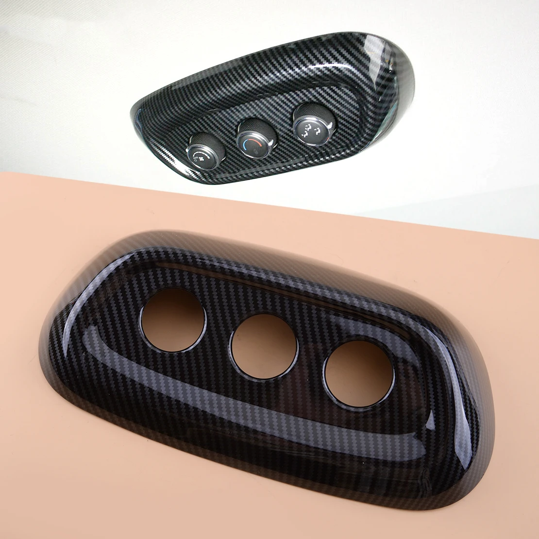 

Carbon Fiber Style Car Rear Roof AC Outlet Vent Air Conditioner knob Cover Trim Fit For Dodge Durango 2014-2018 2019 2020 2021