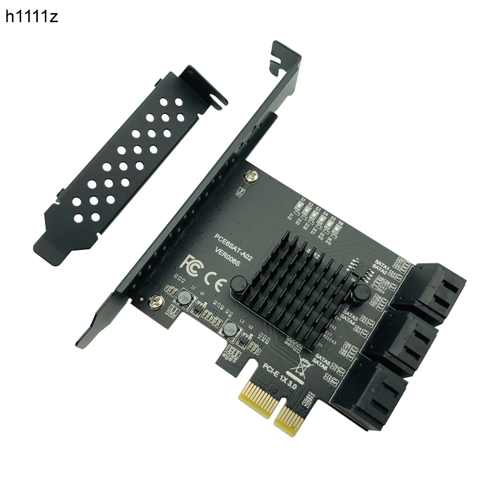 PCI express на 6 портов SATA контроллер 3 III 0 Гбит/с PCI-e x1 адаптер карты PCIe SATA3 расширения