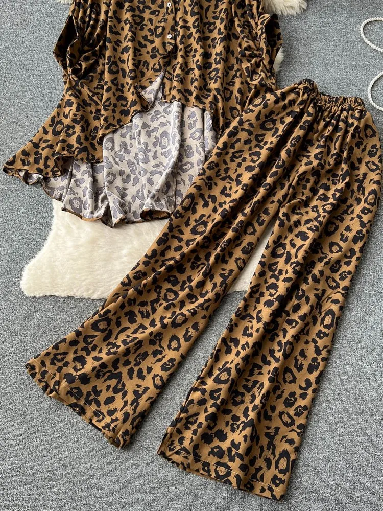 Винтажный элегантный женский комплект из 2 предметов нестандартная рубашка с