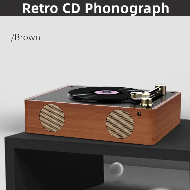 Boombox Retro Bluetooth Phonograph Wide Compatibility Wireless Speaker Gift