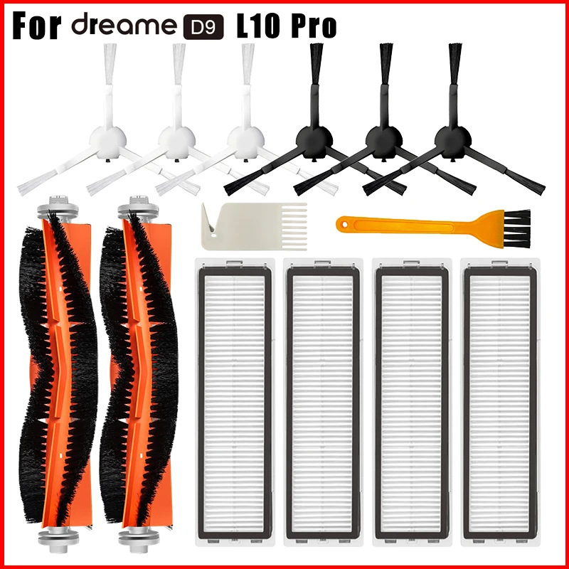 

Roller Main Brush Side Brush Filter Mop Cloth Spare PartsFor Dreame D9 / L10 Pro Robot Vacuum Cleaner Replacement Accessories