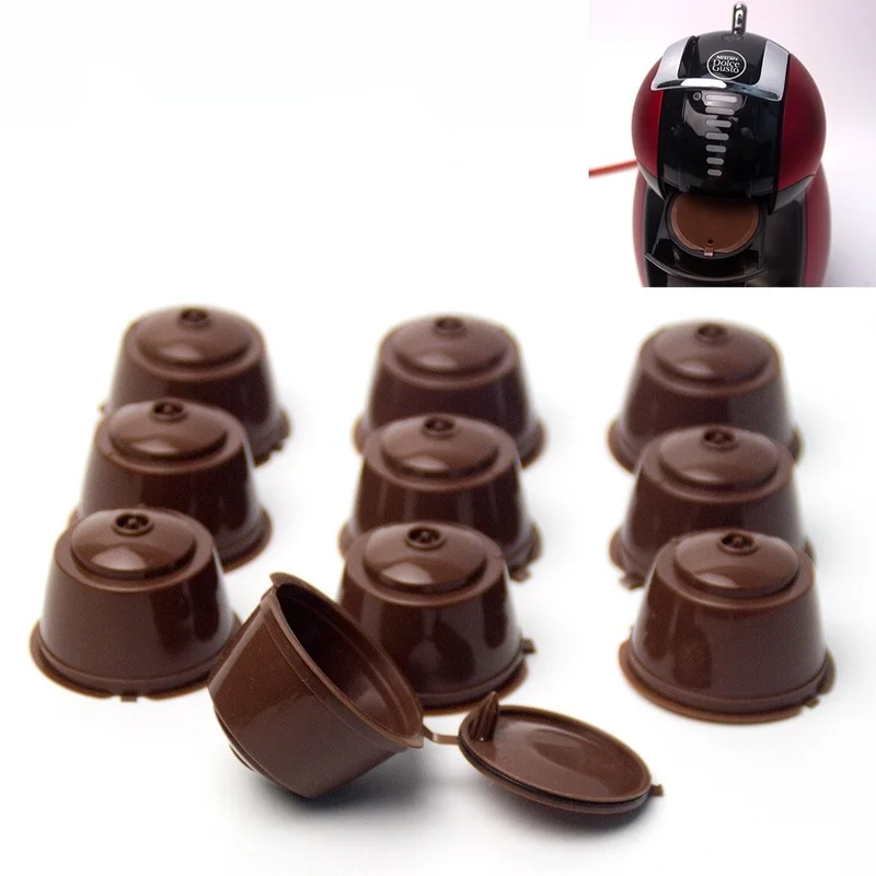 

5PCS Refillable Capsules for Nescafe DOLCE GUSTO Coffee Capsules Reusable Filter with Spoon Brush Coffee Pods High Quality