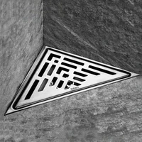 triangle floor drain 304 stainless steel kitchen bathroom shower waste grates strainer wc water anti odor corner floor drains