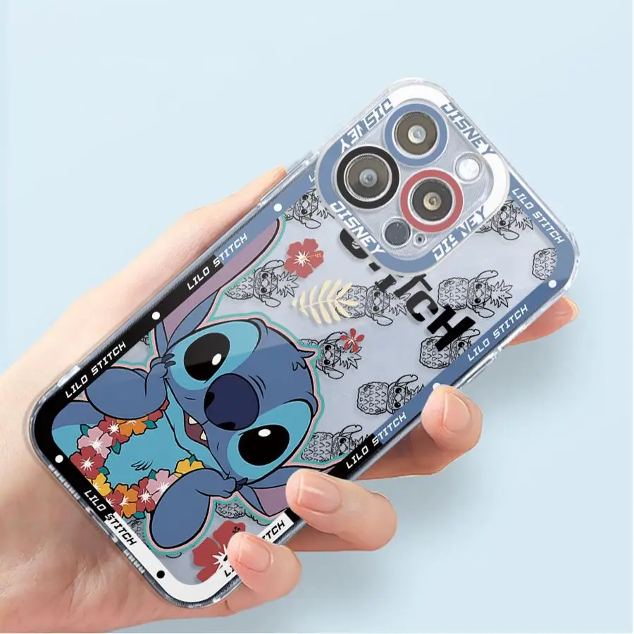 Disney Stitch Cover Phone Case for Apple iPhone 13 15 16 Pro Max 14 11 12 7 8 Plus X XS MAX XR Plu Soft TPU