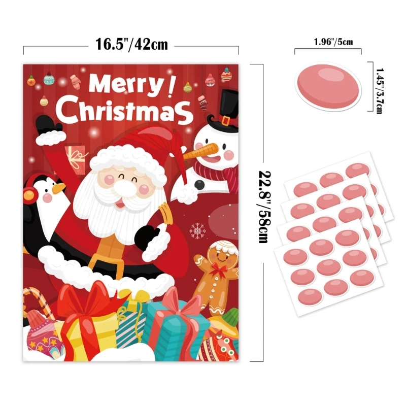X6HD принадлежности для игр рождественской вечеринки булавка наклейка на стену с