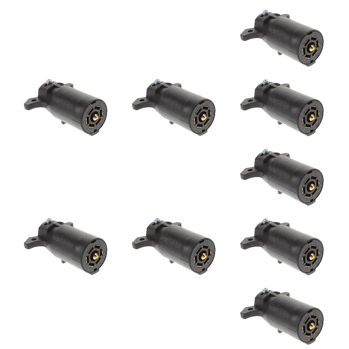 

9x Rv Trailer Plug Adapter 7 Pin Female to 4 Pin Male Trailer Adapter Round Trailer Plug to Flat Adapter