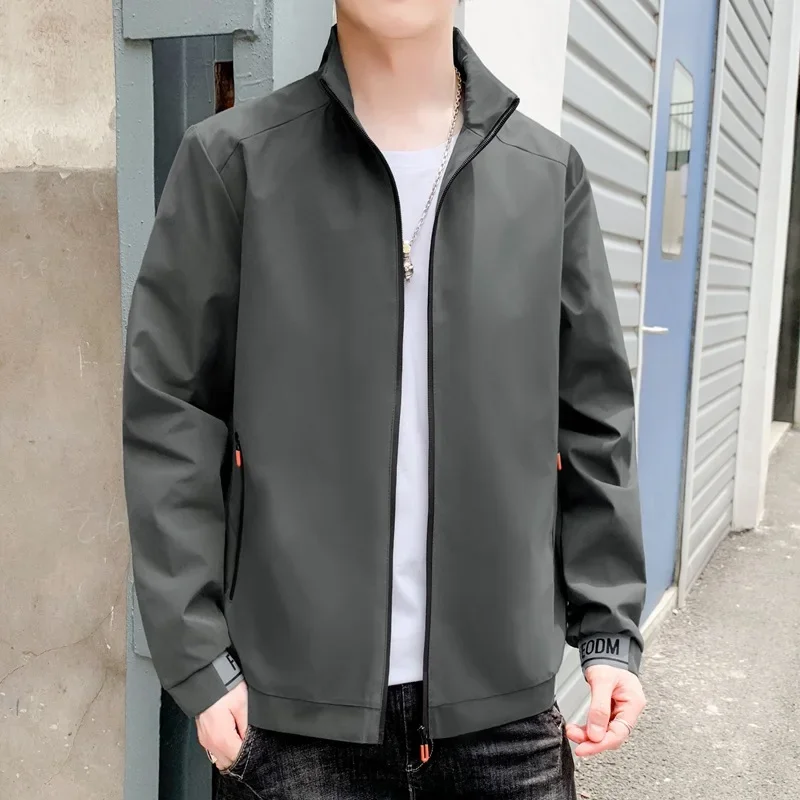 Новая мужская весенне-осенняя тонкая куртка повседневная подростковая модная