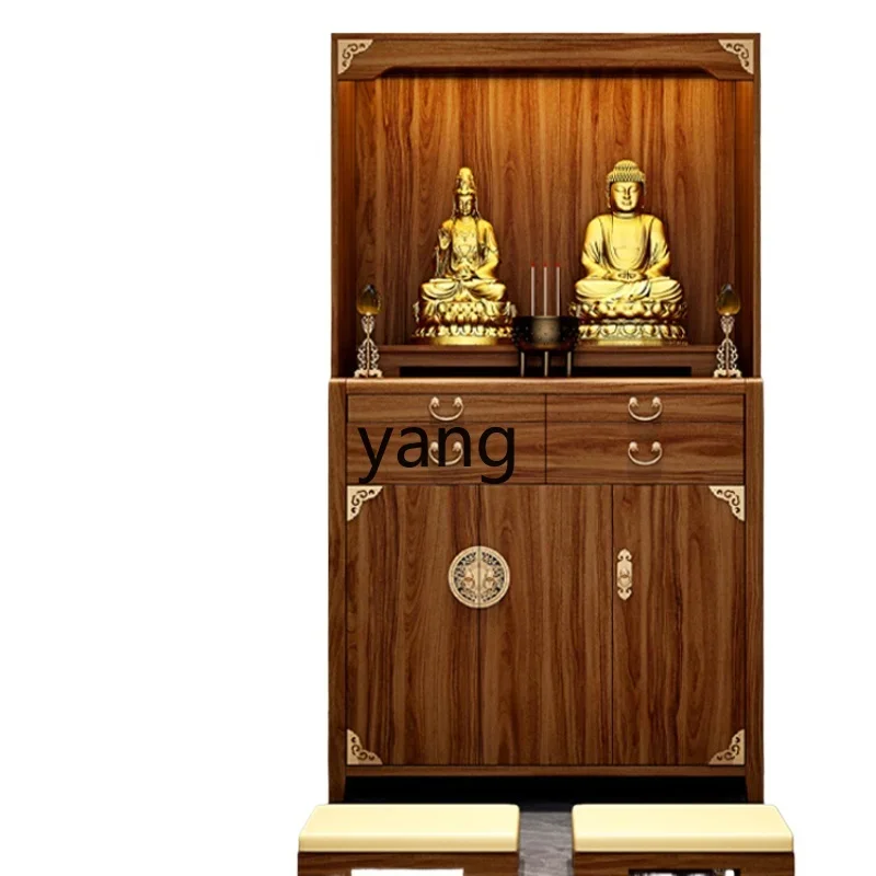 Левый блеск из цельного дерева новый китайский шкаф бытовой для бога удачи