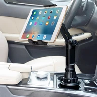 universal 360 car cup holder tablet automobile mount cradle for apple ipad pro 12 9 air 2019 mini 4 for samsung tab s7 plus 12 4