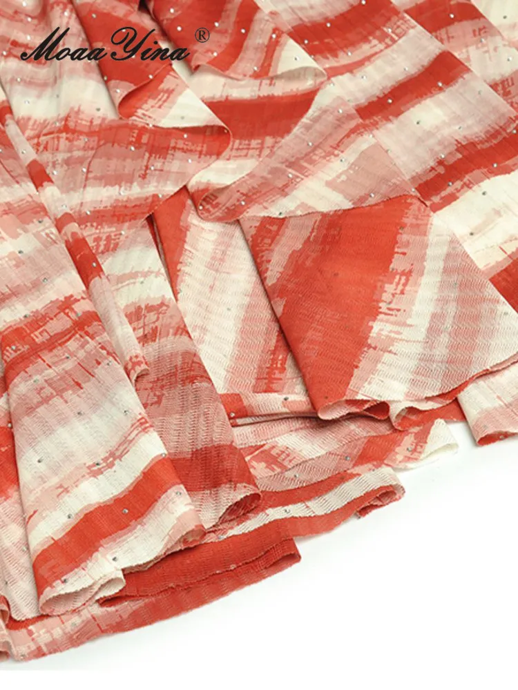 Женское винтажное платье с блестками MoaaYina летнее дизайнерское высокого качества