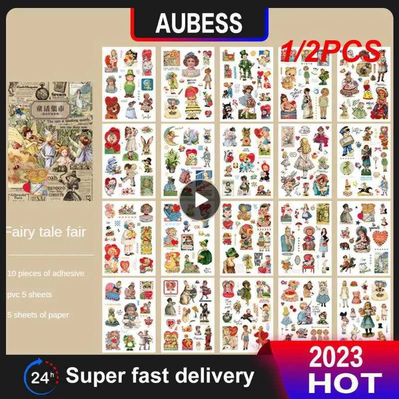 

1/2 шт., винтажные наклейки для домашних животных