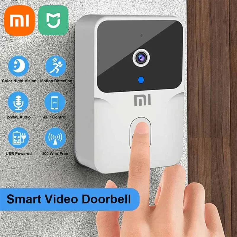 

Дверной звонок Xiaomi Mijia, беспроводной видеозвонок с Wi-Fi, ИК-камерой и датчиком движения