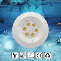 5W Underwater Ultra Thin Pool Light Outdoor DC 12V LED IP68 Surface Mounted Waterproof Spa Swimming Lights Submersible White