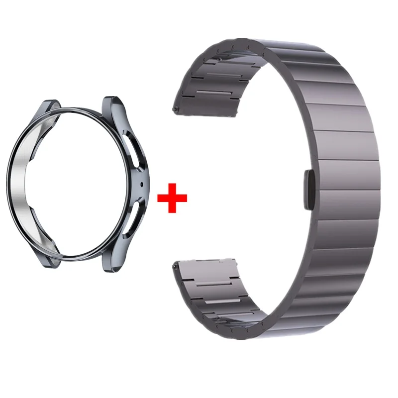 Armor Band for Samsung Galaxy Watch 5 4 44mm 40mm Case+Business Stainless Steel Bracelet Strap For Galaxy Watch 5 Pro 45mm