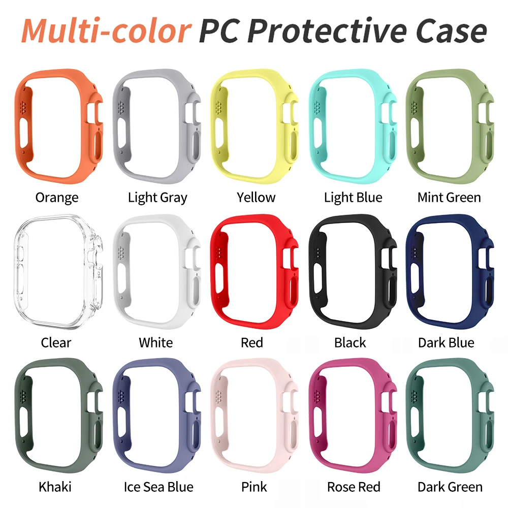 

Hollow Matte Hard Cover for Apple Watch Ultra 49mm Case Series 8 7 41mm 45mm Protective Bumper PC Frame