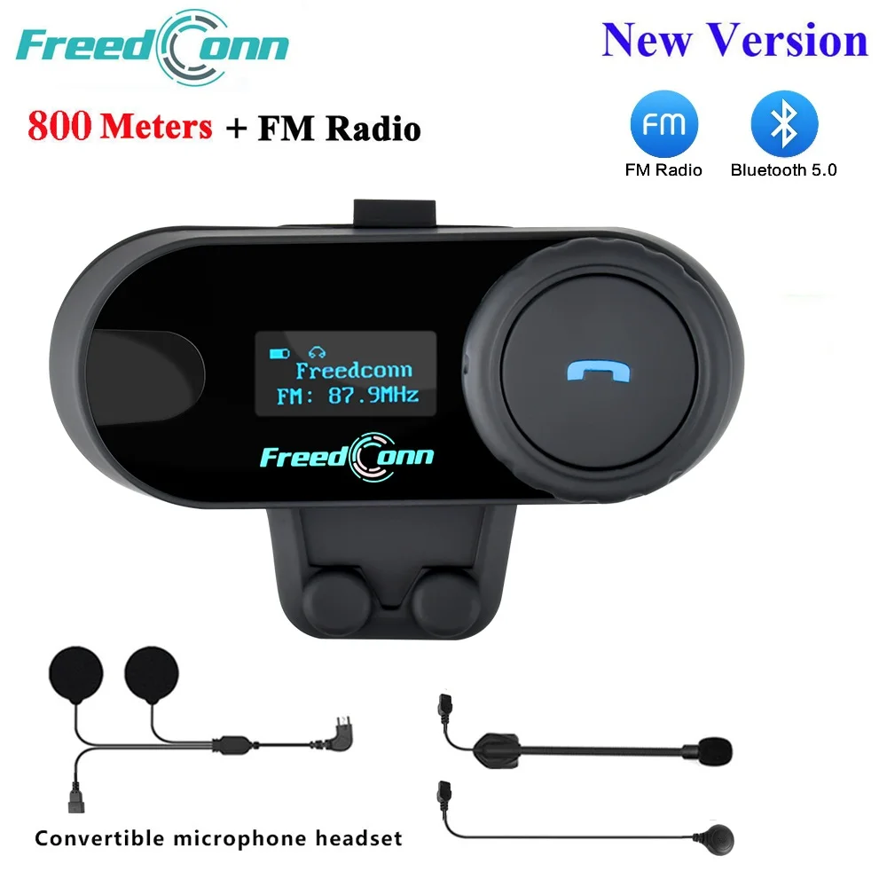 

FreedConn TCOM-SC Мотоциклетный шлем Интерком Беспроводной шлем Bluetooth гарнитура BT 5.0 Интерфон, ЖК-дисплей, FM-радио, обмен музыкой, из России