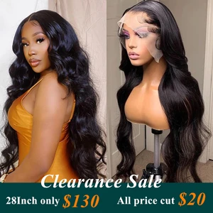HD Transparent Body Wave Lace Front Human Hair Wigs For Black Women Raw Indian Hair 13x4 13x6 4x4 5x