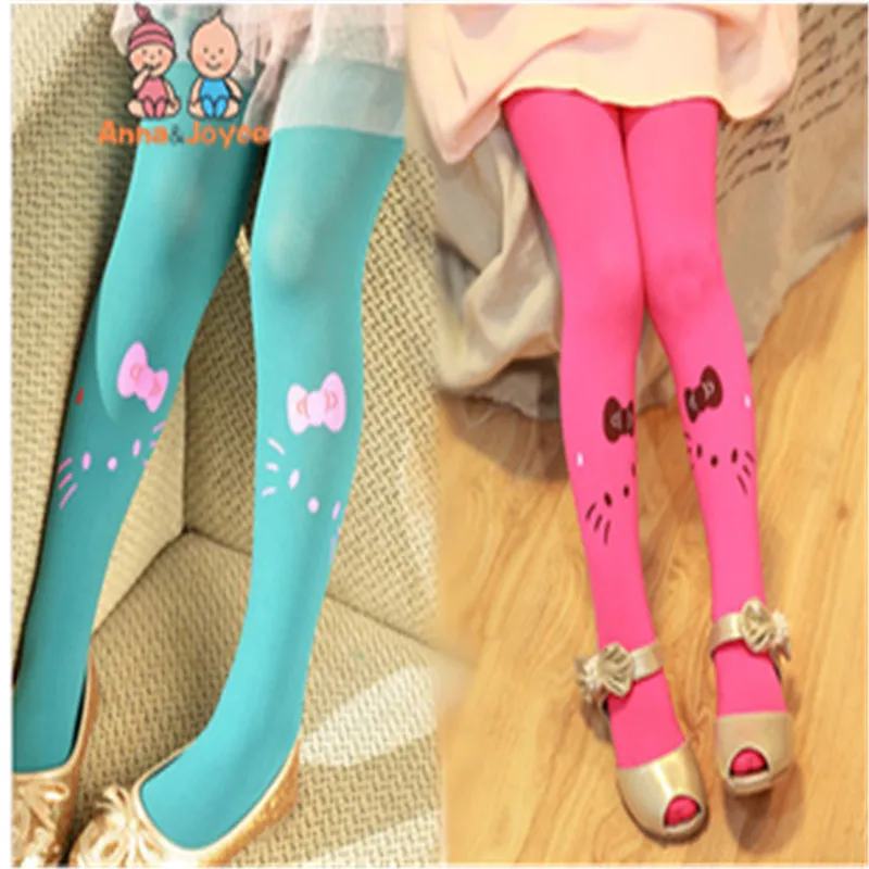 

3-8 Years Velvet Smiley Kids Baby Spring Pantyhose Girls Dance For Children Tights 10pc/Lot