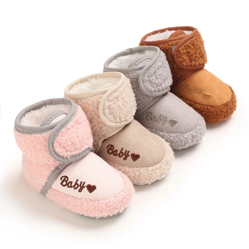 

Baby Girl Boy Shoes Children Cotton Newborn Toddler Infant Snow Booties Soft Sole Antiskid 0-18M Kids Winter First Walkers