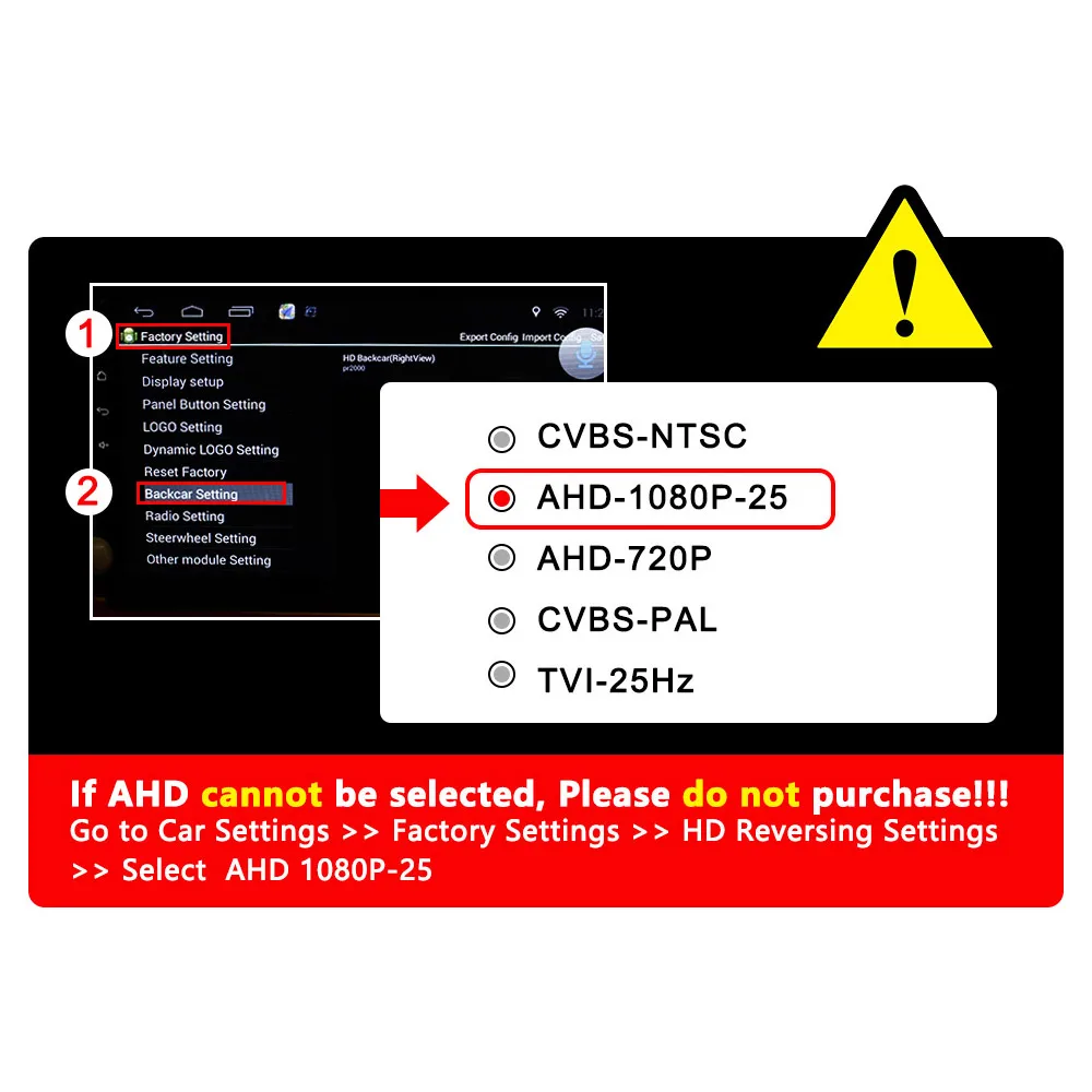 1080P интеллектуальная динамическая траектория отслеживает камеру заднего вида AHD