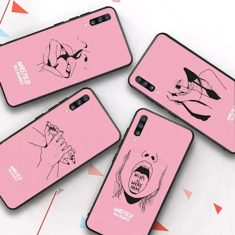 

Minimalist Line Sexy Phone Case for Samsung A51 A30s A52 A71 A12 for Huawei Honor 10i for OPPO vivo Y11 cover
