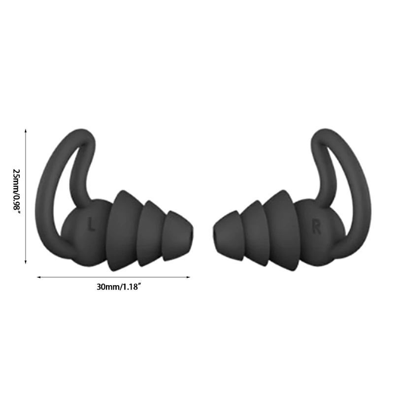 

1 Pair Flexible Ear Plugs for Sleeping Noise Reduction Comfortable Silicone Blocking Earplugs for Sleep Snoring Driving