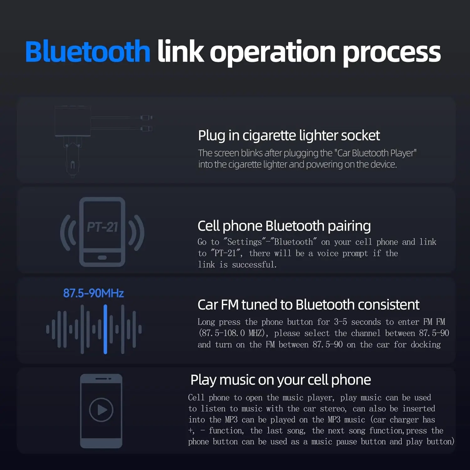 Автомобильный адаптер Bluetooth PD 100 Вт