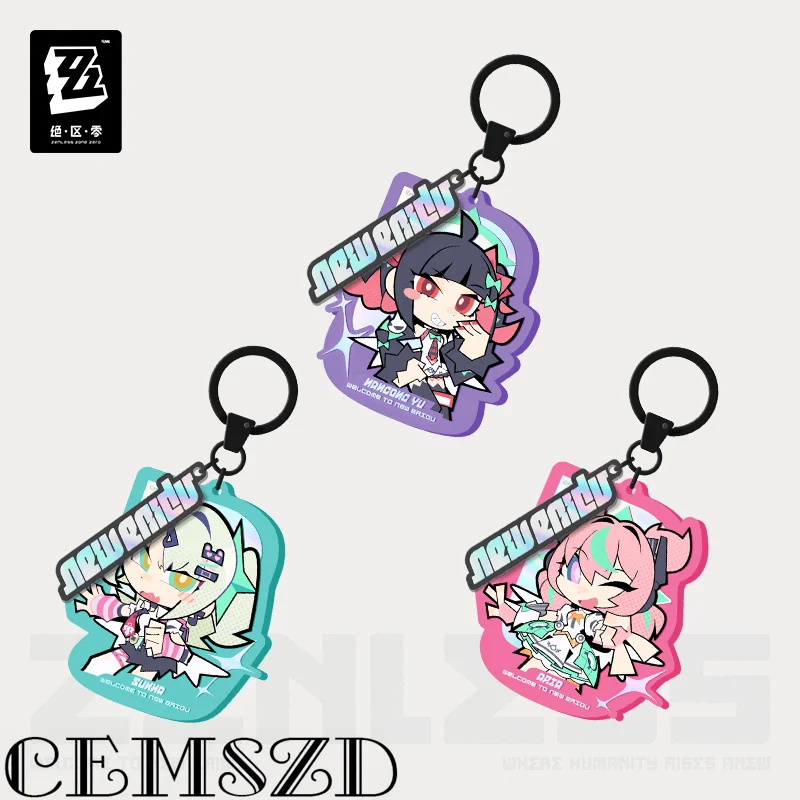 Фото Оригинальный акриловый брелок-подвеска MiHoYo Game Zenless Zone Zero ZZZ Q.Ver Sunna Aria Nangong Yu для косплея, аниме-брелок, подарки на Хэллоуин №1