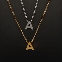 stainless steel necklace for women stereo letter necklace a z initials pendant necklaces fashion simple necklace jewelry gift