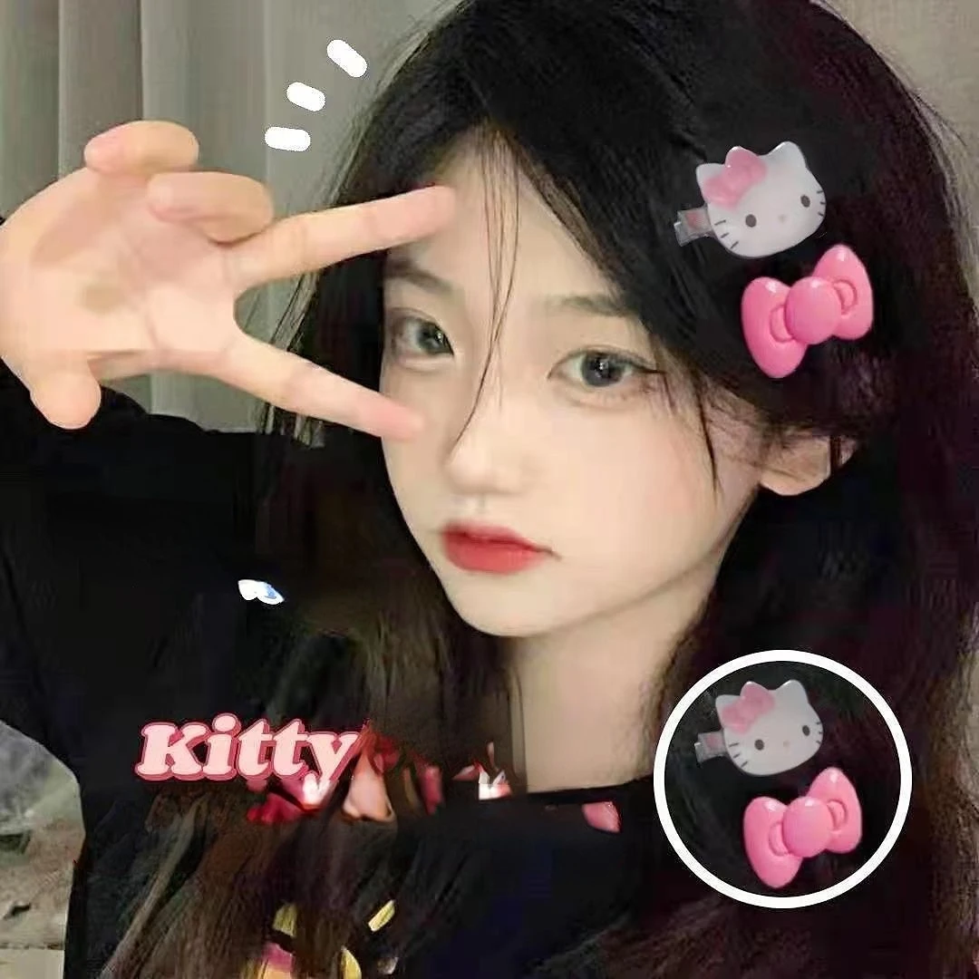 

Hellokitty заколка онлайн авторитетный бант Сладкая Лолита боковой зажим для волос обруч для девочек