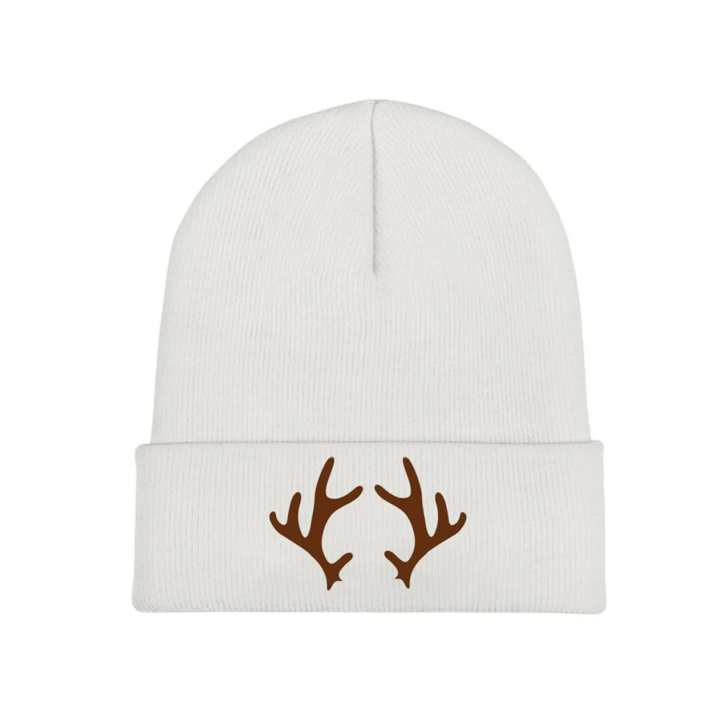 

Antlers Elk Beauty Animal Knitting Knitted Hat Beanie Caps Skullies Beanies Ski Cap Soft Bonnet Hats Winter Warm