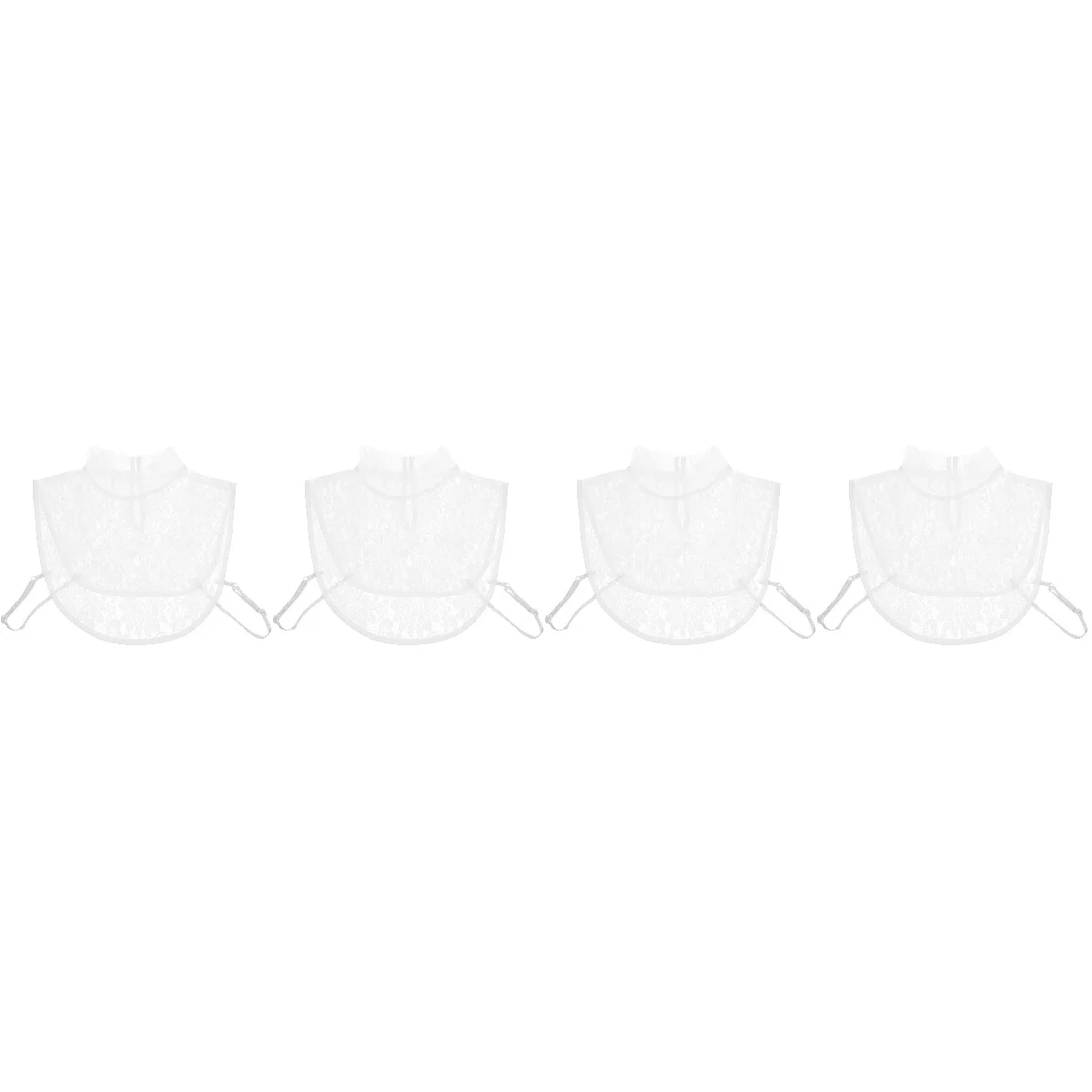

4 Pack Shirt Collar Fake Detachable Collars Women Blue Shirts Bust Cotton Miss Lace Blouses