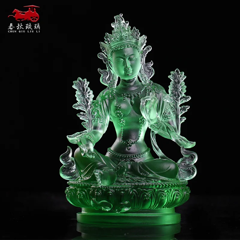 Цветная глазурованная статуэтка Гуаньинь Тантра буддийские храмы орнамент для